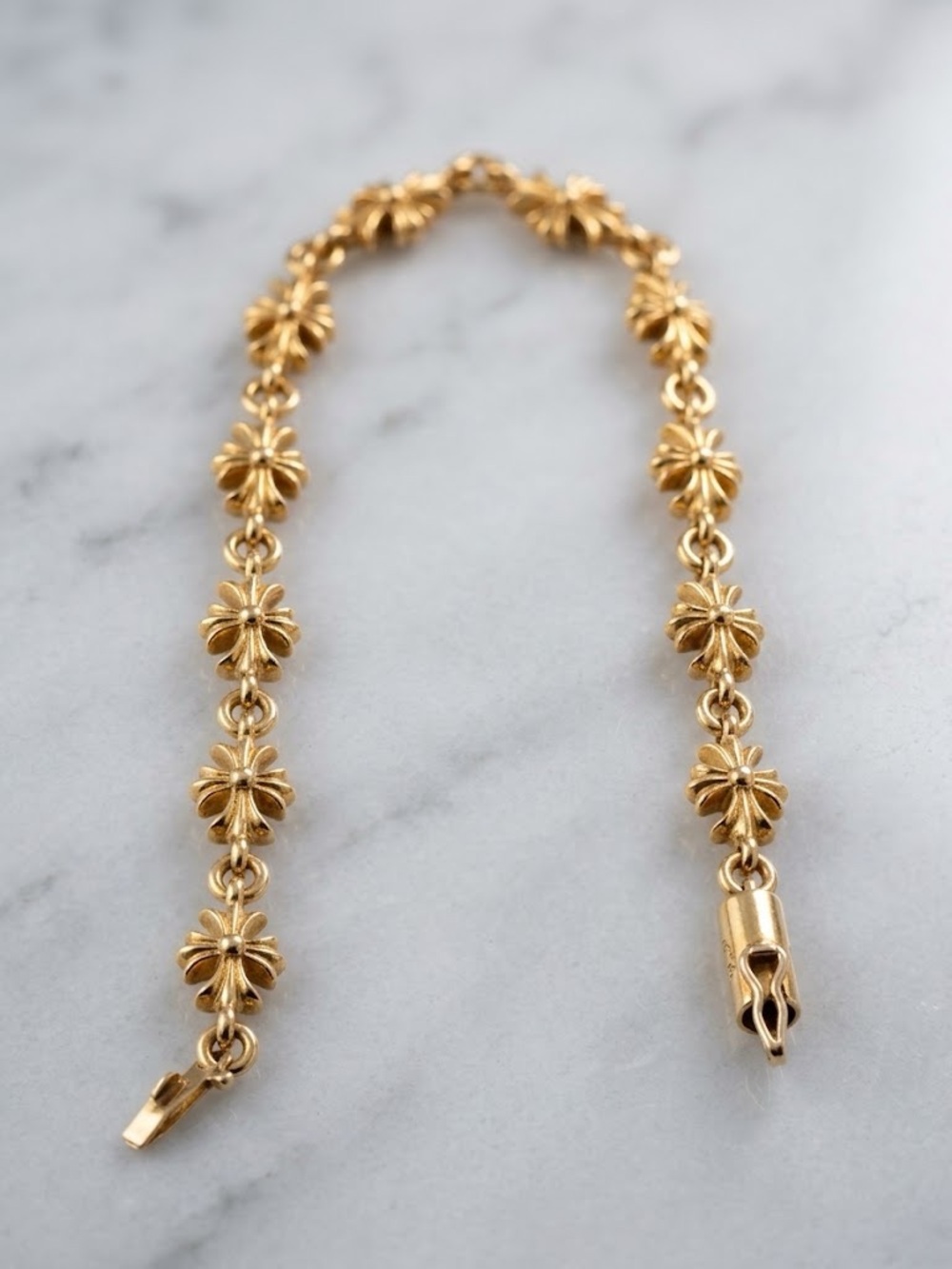 Chrome Hearts - Tiny E Gold Link Bracelet